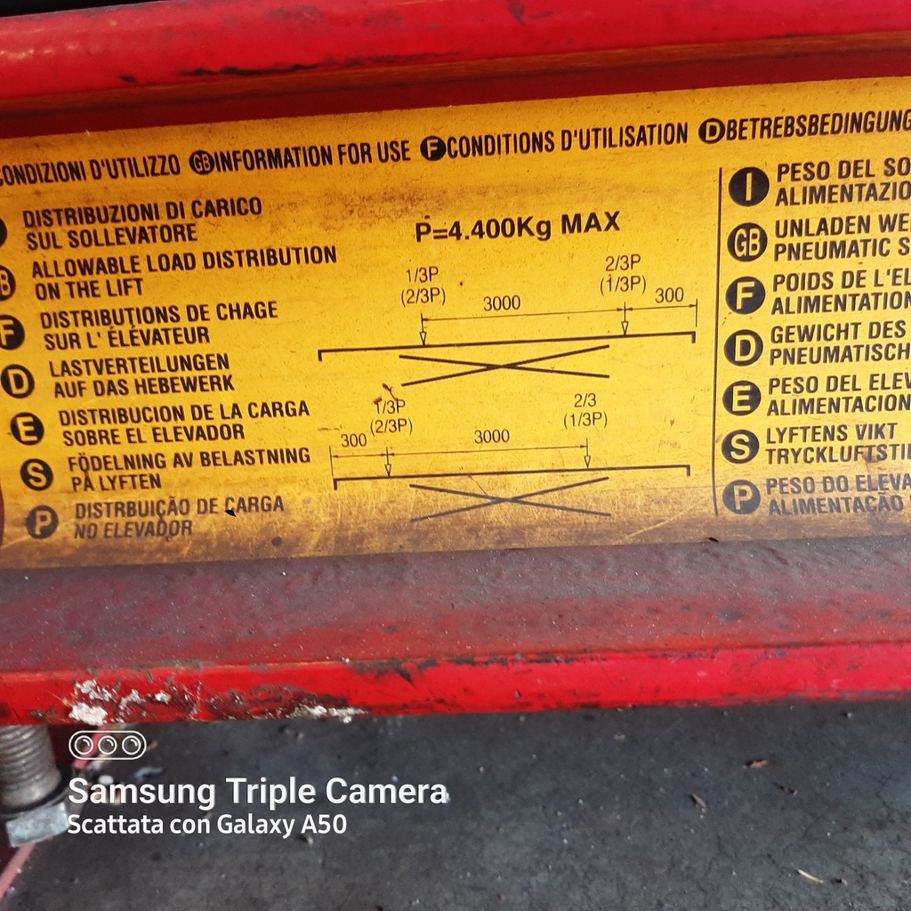 Ponte sollevatore Mondolfo Ferro TItan 435 LT