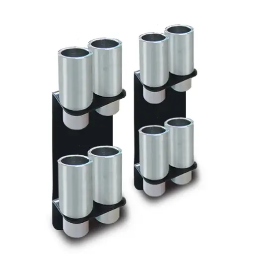 [NRVVSG.2CALL.901071] Kit da 8 distanziali per tamponi.4 distanziali x H 89 mm + 4 distanziali x H 127 mm, 2 staffe supporto distanziali